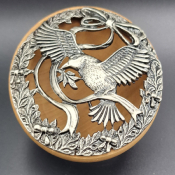 Lot de 4 couvercles en étain diamètre 80mm